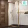 Antwerp Brushed Copper Framed Easy Clean 8mm Wet Room Shower Glass Panel 900mm