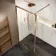 Antwerp Brushed Copper Framed Easy Clean 8mm Wet Room Shower Glass Panel 900mm