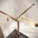Antwerp Brushed Copper Framed Easy Clean 8mm Wet Room Shower Glass Panel 900mm