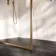 Antwerp Brushed Copper Framed Easy Clean 8mm Wet Room Shower Glass Panel 1200mm