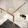 Antwerp Brushed Copper Framed Easy Clean 8mm Wet Room Shower Glass Panel 1400mm