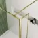 Munich Brushed Brass Framed Easy Clean 8mm Pivotal Wet Room Shower Glass Return Panel 250mm