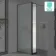 Munich Fluted Effect Matt Black Framed Easy Clean 8mm Pivotal Wet Room Shower Glass Return Panel 250mm