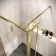 Antwerp Brushed Brass 8mm Pivot Return Panel 300m