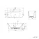 Camden 1550mm Curved Back To Wall Bath