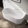 Barnet 1700mm Fluted Back To Wall Bath