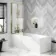 Zurich Easy Clean Brushed Brass Framed Bath Screen - 800mm