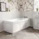 Traditional Cotton White Wooden Bath End Panel 680mm