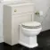 Hudson Traditional Chalk White Wooden Soft Close Seat with Brushed Brass Hinges