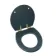 Hudson Traditional Inky Blue Wooden Soft Close Seat with Brushed Brass Hinges