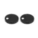 Matt Black Toilet Seat Round Hinge Cover Caps 50.3mm