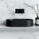 Dakota Matt Black Pill Counter Top Basin 525mm