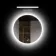 Mollie Battery Powered Black Framed Round Illuminated LED Mirror 500mm