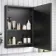 Mia Battery Powered Black Framed Illuminated LED Mirror Cabinet 710x500mm
