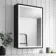 Mia Black Framed Illuminated LED Mirror Cabinet 710x500mm