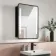 Olivia Battery Powered Black Framed Illuminated LED Mirror Cabinet 710x500mm