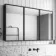 Mia Black Framed Mirror Cabinet 710x1200mm