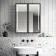 Mia Black Framed Illuminated LED Mirror Cabinet 710x600mm