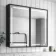 Mia Black Framed Illuminated LED Mirror Cabinet 710x800mm