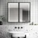 Mia Black Framed Illuminated LED Mirror Cabinet 710x800mm