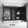 Mia Black Framed Illuminated LED Mirror Cabinet 710x1000mm
