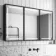 Mia Black Framed Illuminated LED Mirror Cabinet 710x1200mm