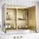 Mia Matt Brass Illuminated LED Mirror Cabinet 710x800mm