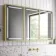Mia Matt Brass Illuminated LED Mirror Cabinet 710x1200mm