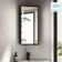 Madelyn Battery Powered Black Framed Illuminated LED Corner Mirror Cabinet 600mm Tall