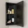 Madelyn Battery Powered Black Framed Illuminated LED Corner Mirror Cabinet 600mm Tall