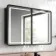 Olivia Black Framed Illuminated LED Mirror Cabinet 710x1000mm