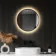 Delilah Black Framed Round Backlit llluminated LED Mirror 500mm