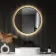 Delilah Black Framed Round Backlit llluminated LED Mirror 600mm