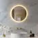 Delilah Brushed Brass Round Backlit Illuminated LED Mirror 500mm