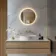 Delilah Brushed Brass Round Backlit Illuminated LED Mirror 500mm