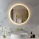 Delilah Brushed Brass Round Backlit Illuminated LED Mirror 600mm
