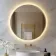 Delilah Brushed Brass Round Backlit Illuminated LED Mirror 800mm