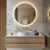Delilah Brushed Brass Round Backlit Illuminated LED Mirror 800mm
