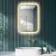 Mila Brushed Brass Backlit llluminated LED Mirror 600x400mm