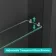 Aurora Matt Black Mirror Cabinet 700x500mm
