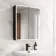 Aurora Matt Black Illuminated LED Mirror Cabinet 700x600mm