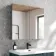 Esme Matt Black Recessed Mirror Cabinet 700x800mm
