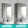 Esme Matt Black Recessed Mirror Cabinet 700x800mm