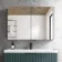 Esme Matt Black Recessed Mirror Cabinet 700x1000mm