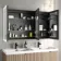 Esme Matt Black Illuminated LED Recessed Mirror Cabinet 700x1200mm