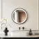 Delilah Black Framed Round Illuminated LED Mirror 500mm