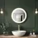 Delilah Brushed Brass Round Illuminated LED Mirror 500mm