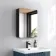 Aurora Matt Black Mirror Cabinet 600x450mm