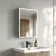 Esme Matt Black Illuminated LED Recessed Mirror Cabinet 600x450mm