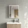 Esme Matt Black Illuminated LED Recessed Mirror Cabinet 600x450mm